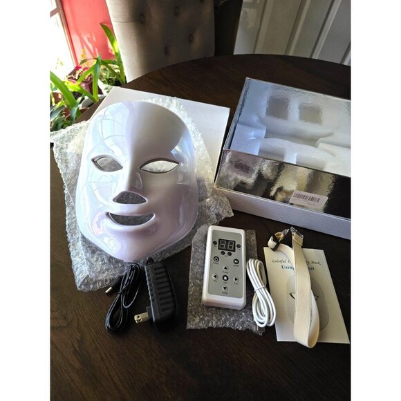NORLANYA 3 Colors Photon LED Mask Skin Care Treatment for Pimples, Wrinkle, Blem - Picture 1 of 13